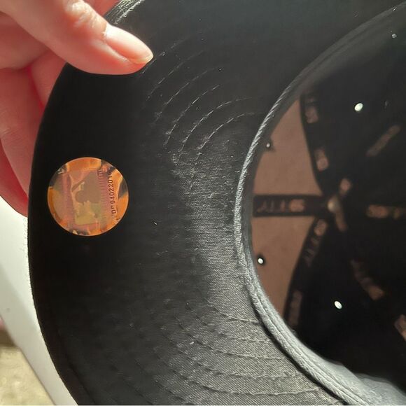 New Era Black Cap with White Lettering - Picture 4 of 6